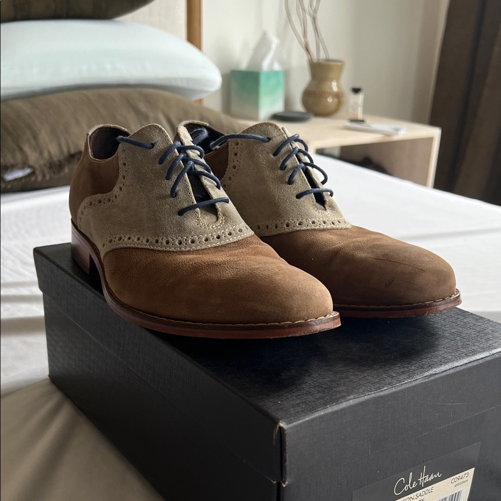Cole Haan Men's Brown and Tan Oxford Shoes